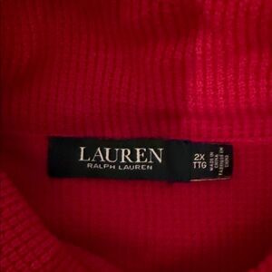 Lauren Ralph Lauren Women's Vibrant Red Sweater, 2X